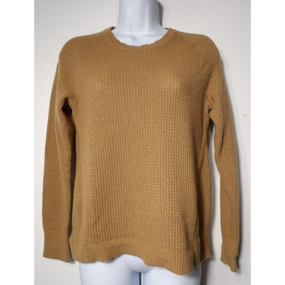 Patagonia Small Sweater Recycled Cashmere Wool Pointelle Open Knit Brown Umber - Picture 1 of 14